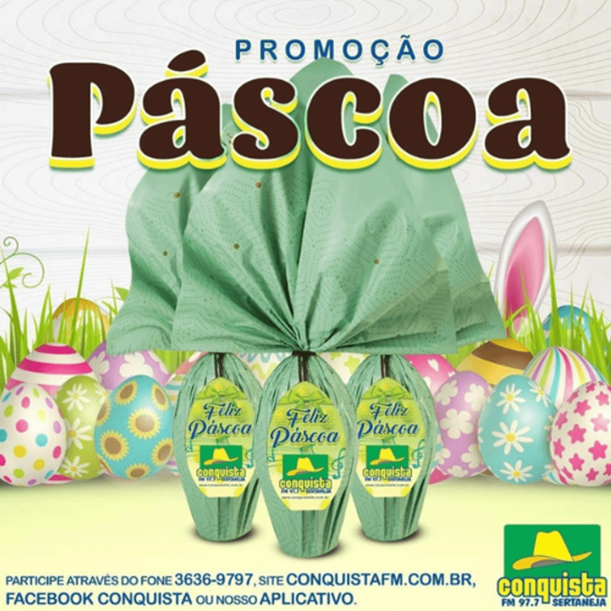 Conquista FM já conta com promoção de Páscoa em Ribeirão Preto (SP)
