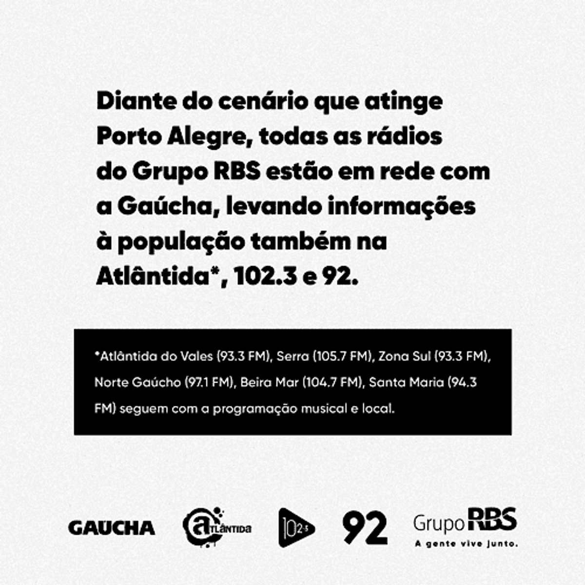 Atlântida, Rádio 92 e 102.3 FM ampliam serviço em Porto Alegre com retransmissão da Rádio Gaúcha