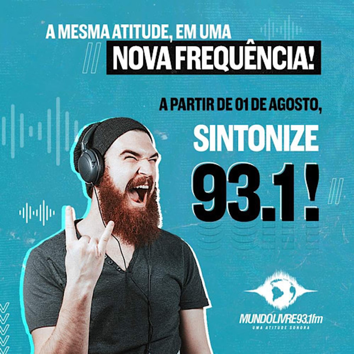 Mundo Livre FM vai iniciar suas transmissões em 93.1 FM a partir deste domingo em Londrina