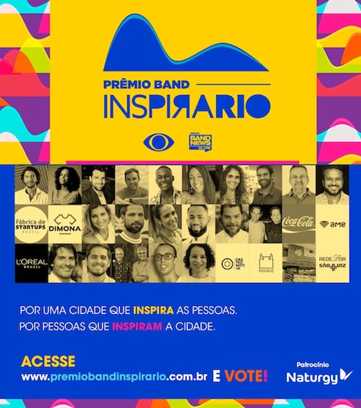 BandNews FM e BandTV lançam primeira edição do Prêmio Band Inspira Rio, no Rio de Janeiro
