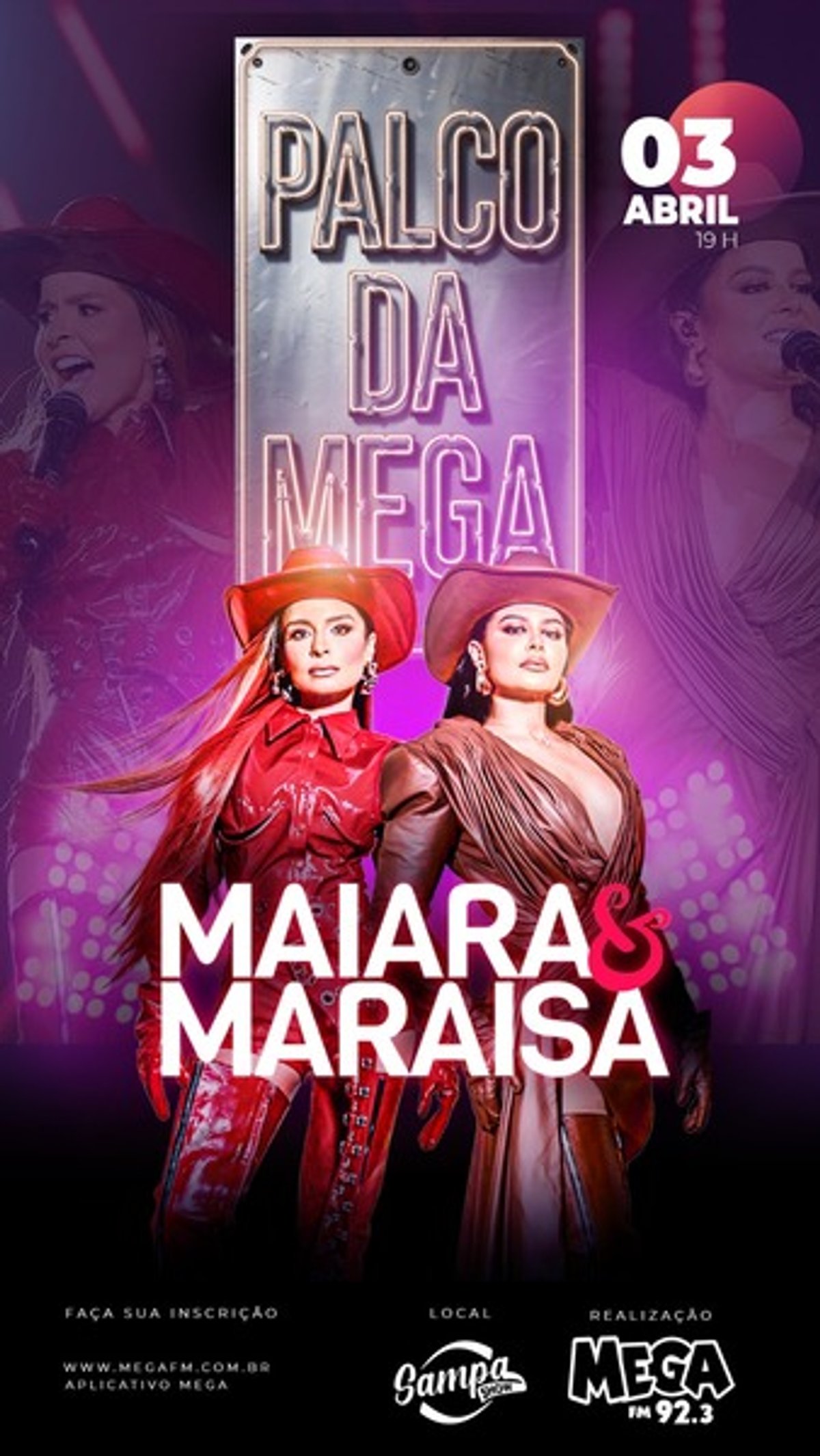 Mega FM retoma realização do Palco da Mega com a dupla Maiara & Maraisa em Ribeirão Preto (SP)