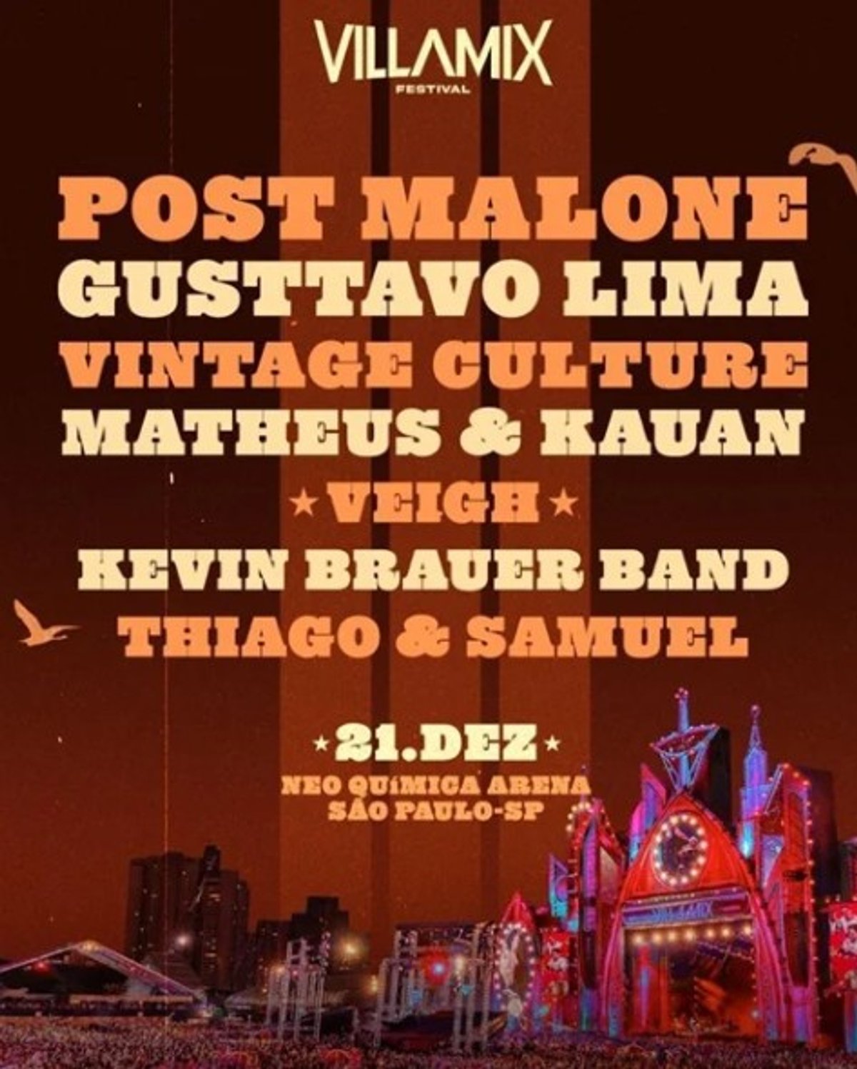 Rádio Mix FM é parceira do VillaMix Festival em São Paulo