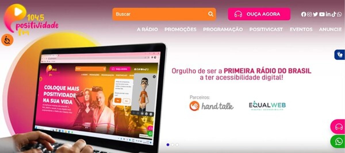 Positividade FM apresenta recursos de acessibilidade digital em seu site