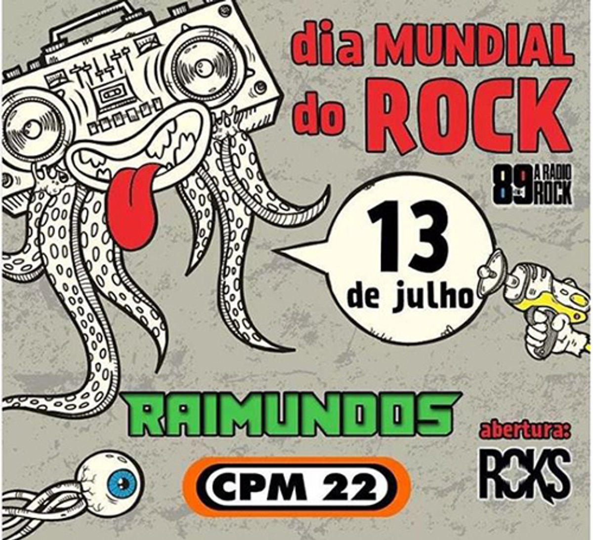 89 A Rádio Rock realiza show para comemorar o Dia Mundial do Rock em São Paulo