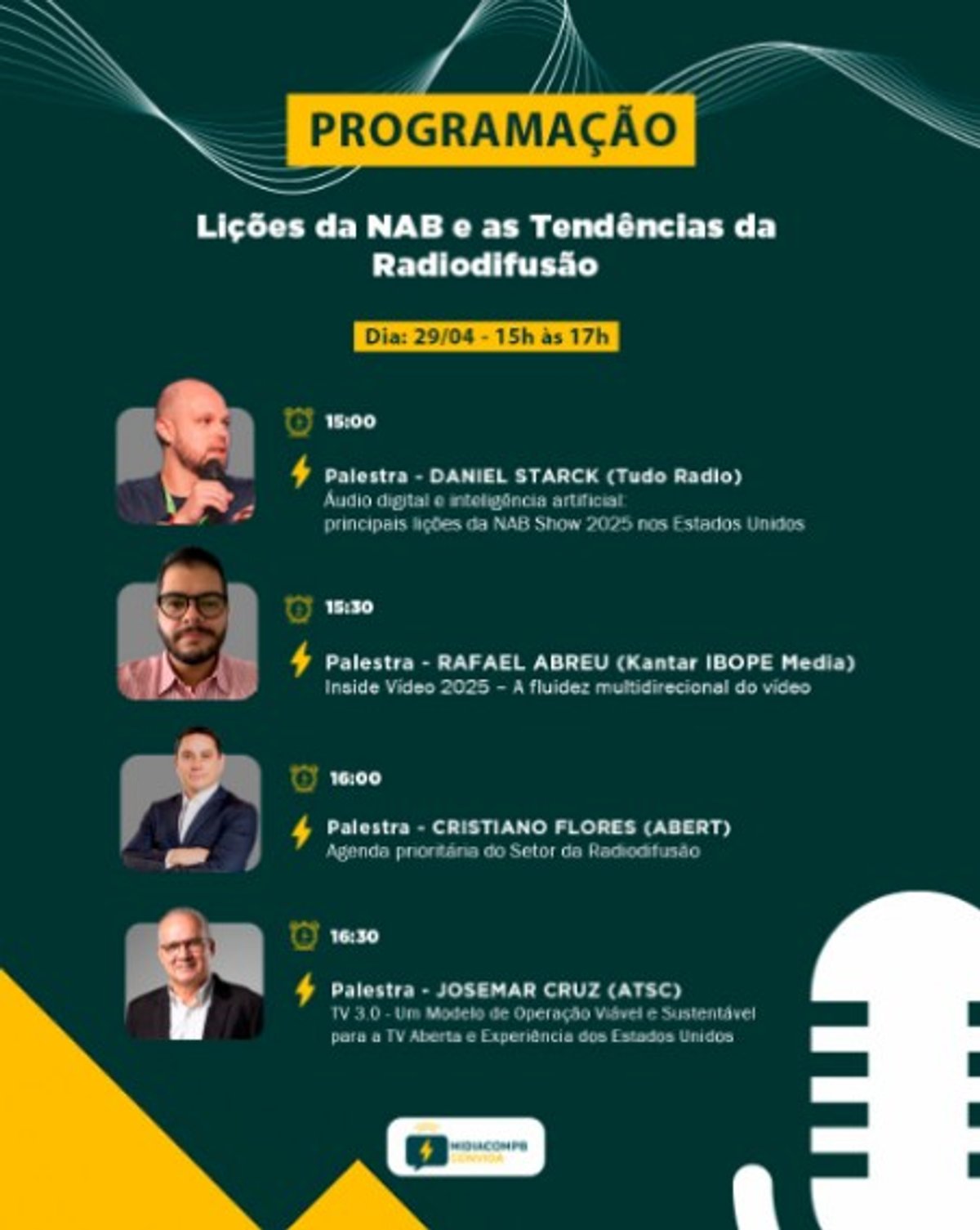 MidiacomPB promove evento online com foco em tendências da radiodifusão observadas no NAB Show 2025