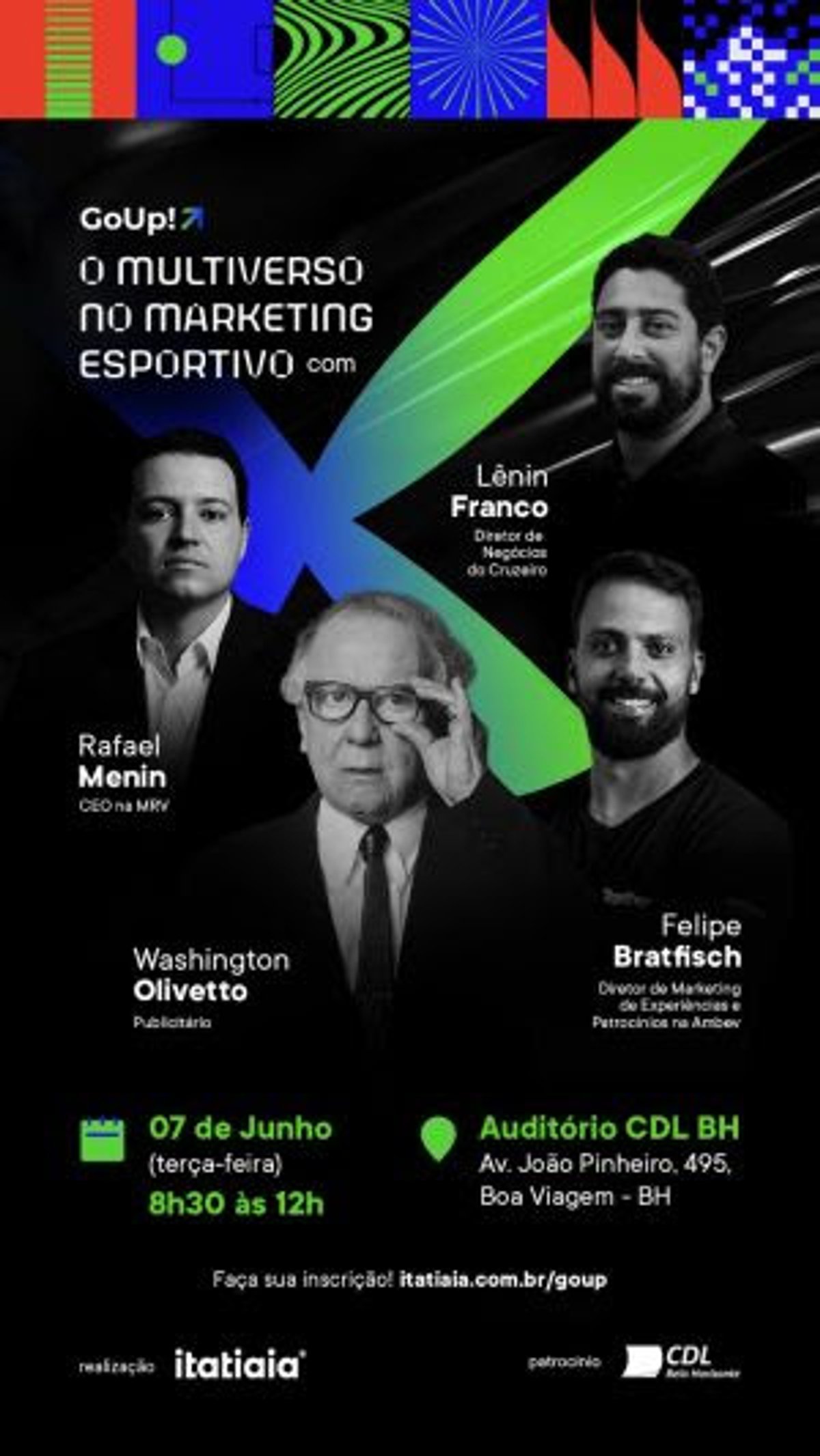 Rádio Itatiaia realiza segunda edição do GoUp com nomes conhecidos do marketing, da publicidade e do futebol em Belo Horizonte