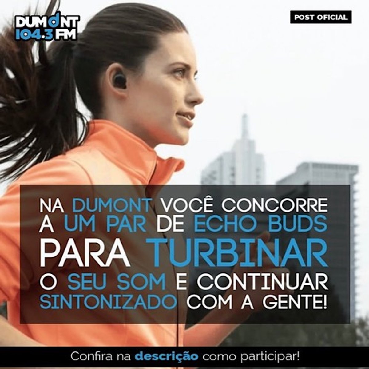 Dumont FM realiza ação para sorteio de fones de ouvido sem fio