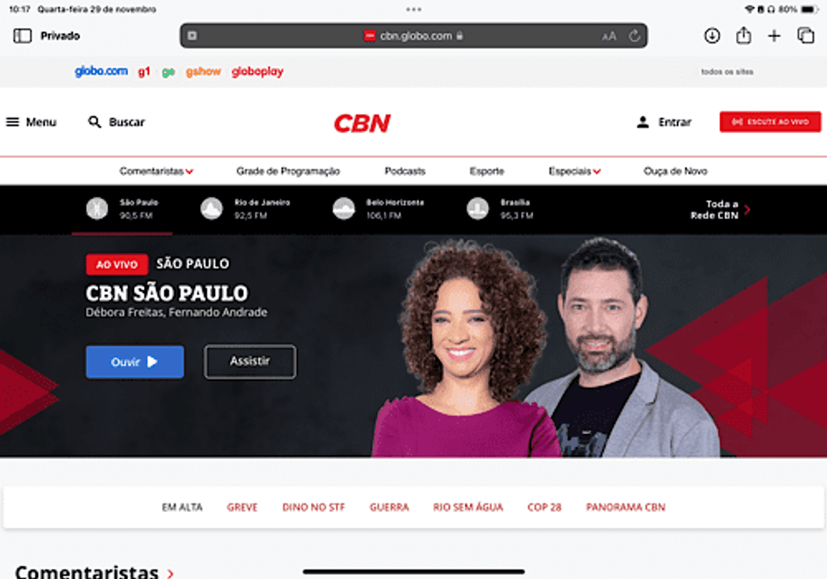 Rede CBN apresenta novo site com conceito “audio first”