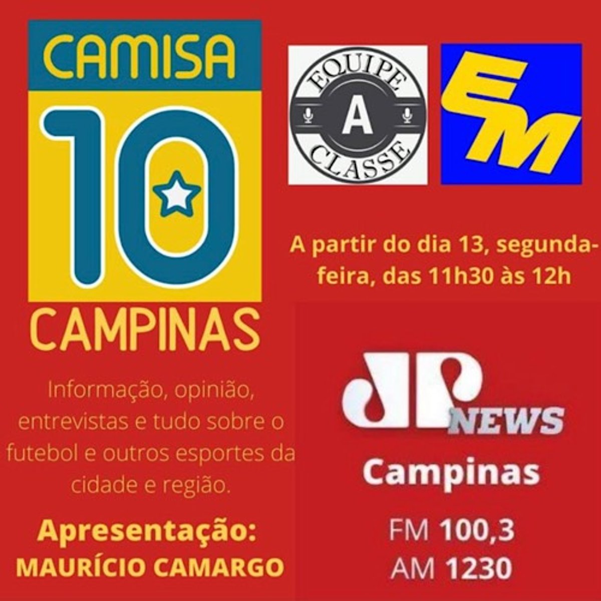 Jovem Pan News segue investindo em grade local em Campinas e estreia atrações ligadas ao esporte e jornalismo