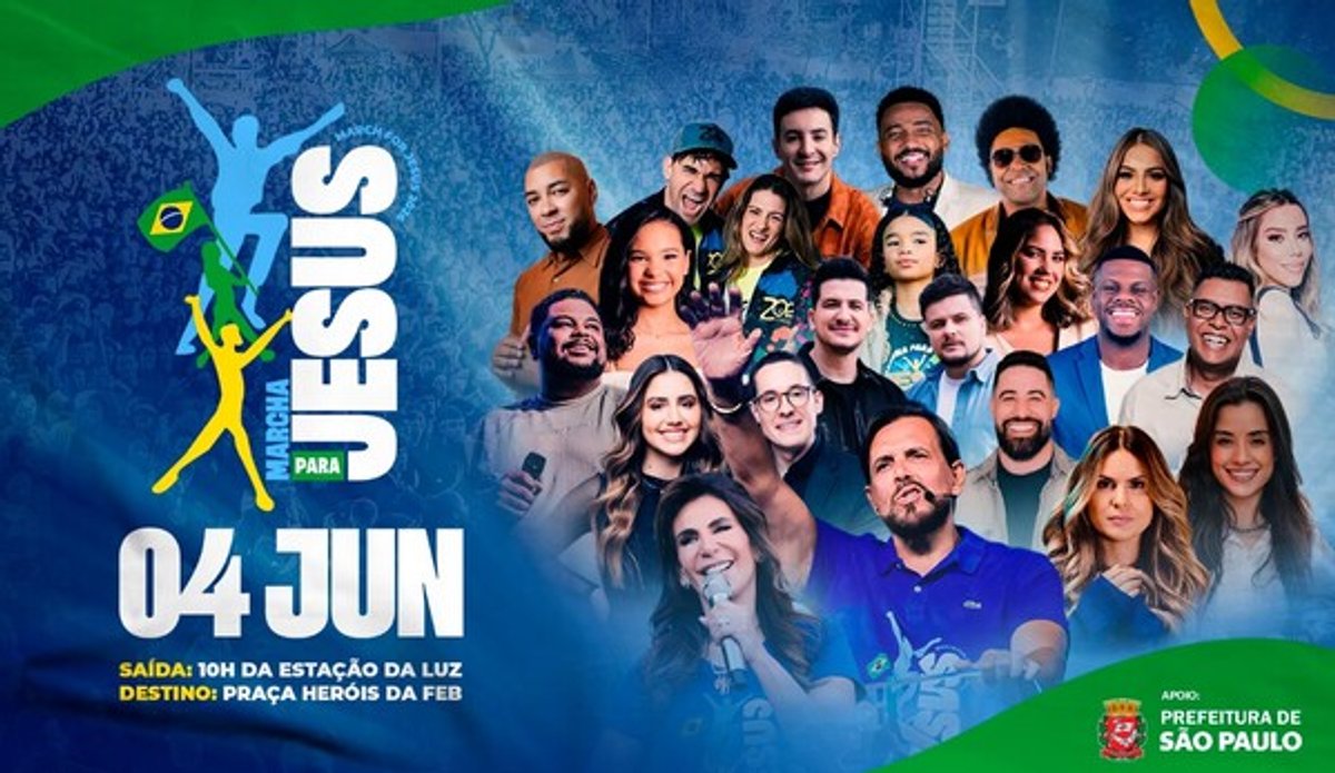 Gospel FM é a rádio oficial da Marcha para Jesus 2026 e fará cobertura especial do evento em São Paulo