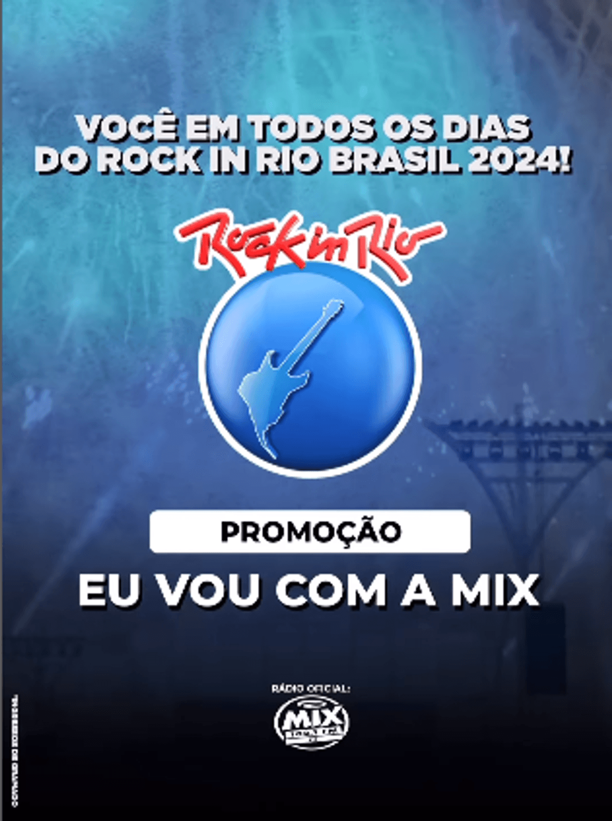 Rádio Mix FM inicia promoção para sortear pares de ingressos para todos os dias do Rock in Rio 2024