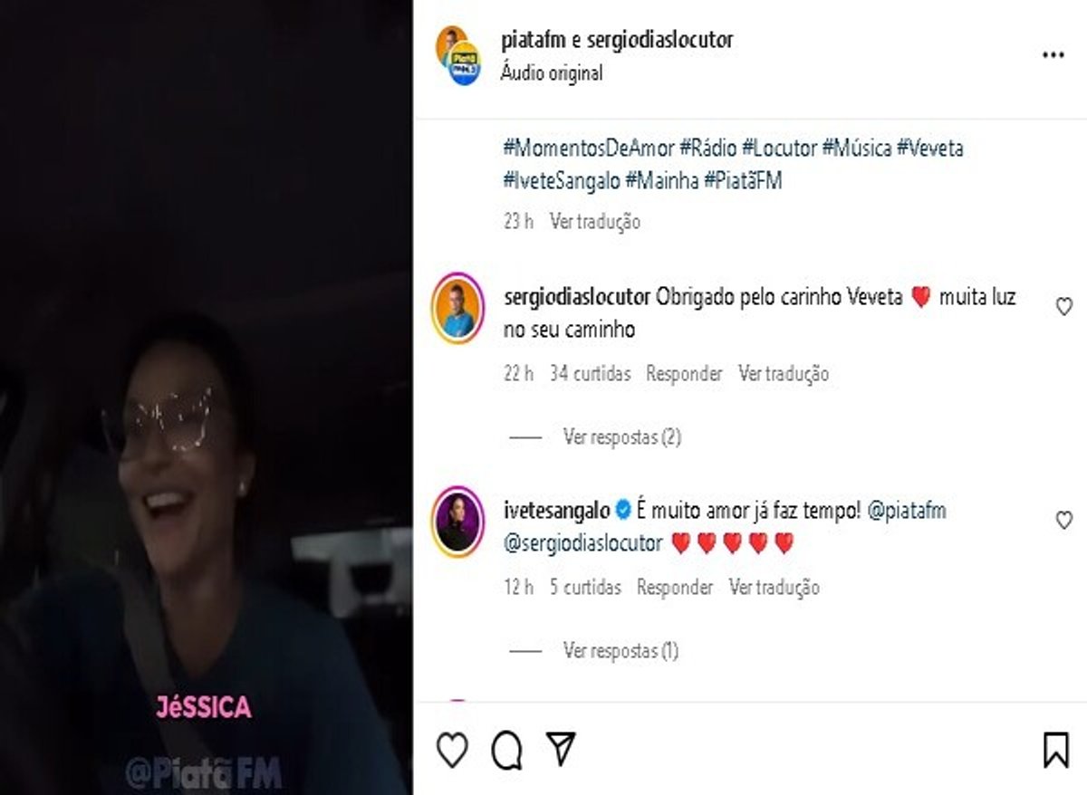 Piatã FM tem marca exposta pela cantora Ivete Sangalo nas redes sociais