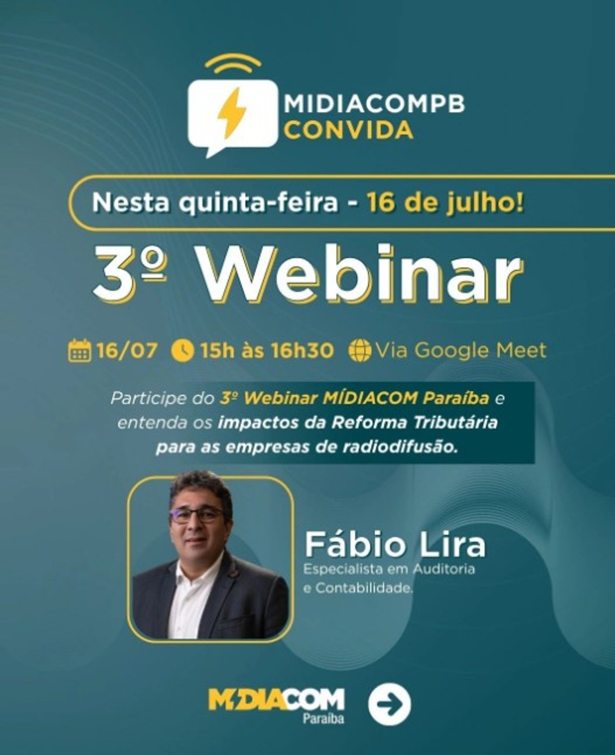 MIDIACOM Paraíba promove webinar sobre Reforma Tributária voltado às empresas de radiodifusão