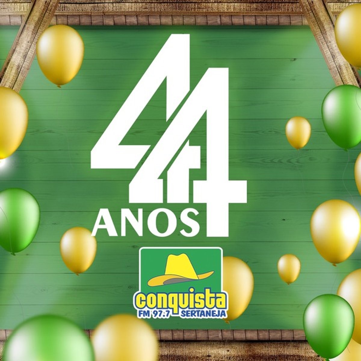 Conquista FM comemora 44 anos com promoções e prêmios especiais durante o mês de dezembro