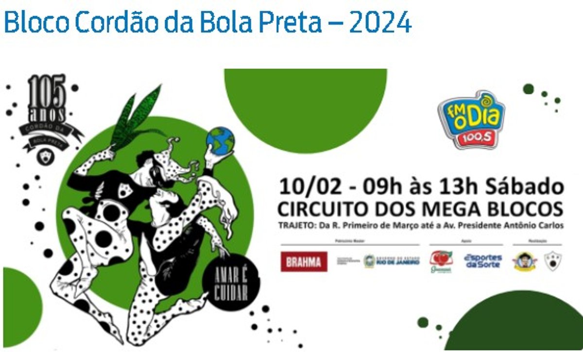 FM O Dia promove o bloco O Cordão do Bola Preta e sorteia ingressos para camarotes no Carnaval do Rio de Janeiro