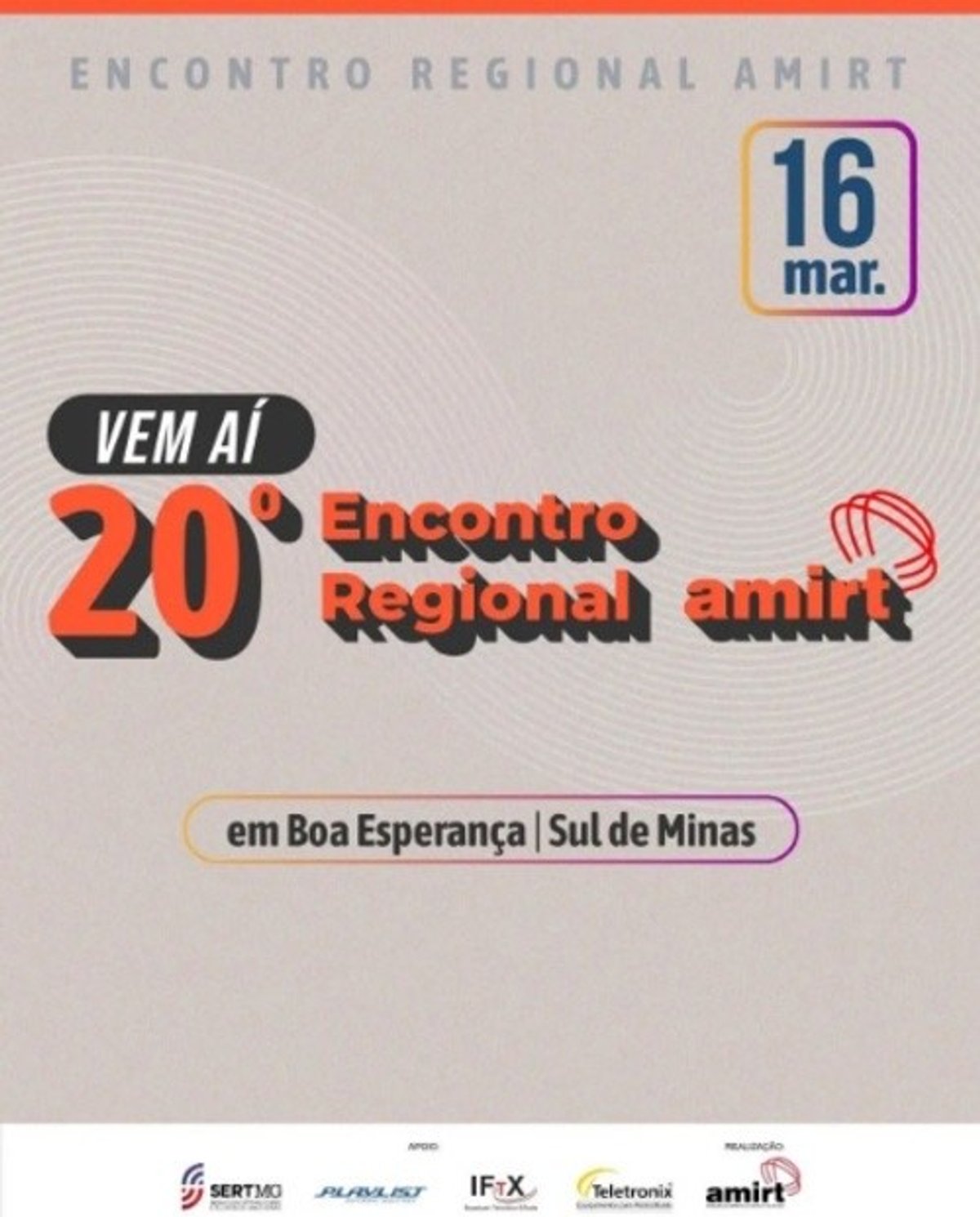 Amirt promove em Boa Esperança (MG) o seu 20º Encontro Regional