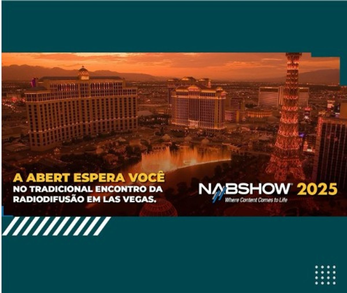 Inscrições abertas para o Encontro da Radiodifusão Brasileira no NAB Show 2025