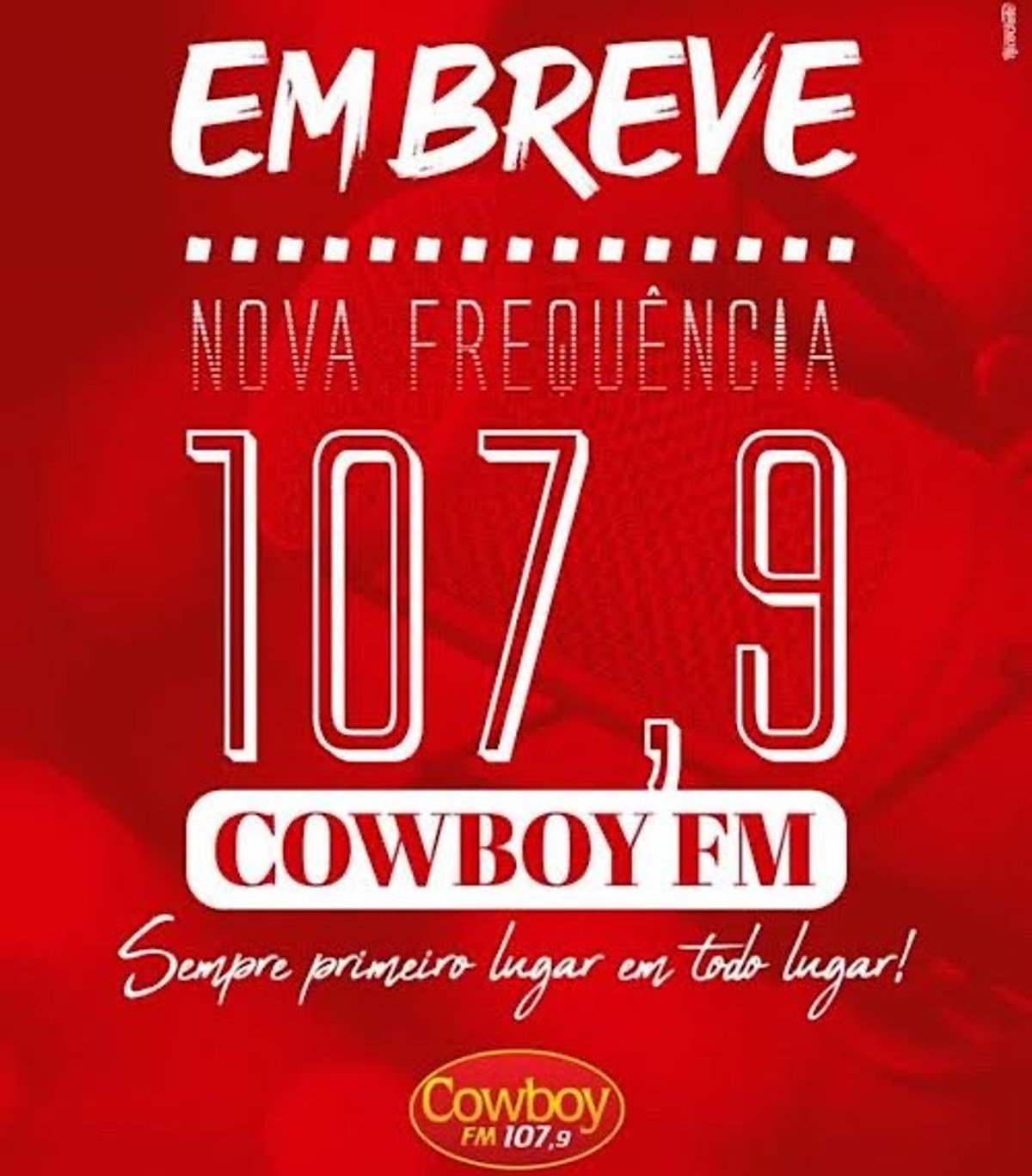 Cowboy FM inicia expectativa para mudança de canal no Triângulo Mineiro. Estação irá para 107.9 FM