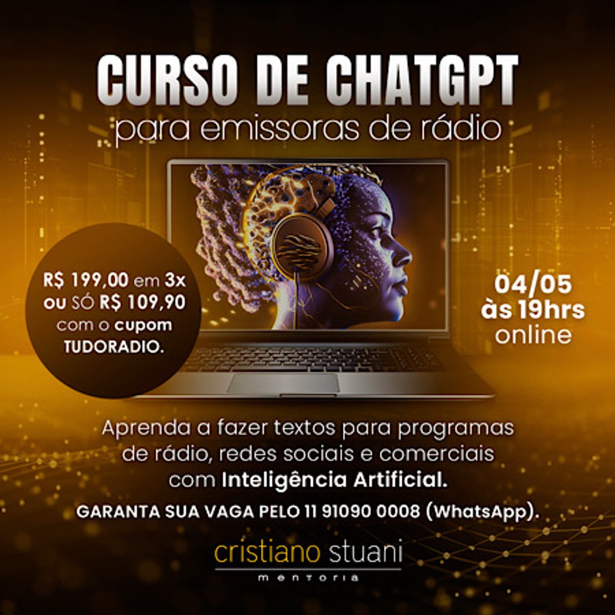 Inteligência artificial em curso para profissionais do rádio