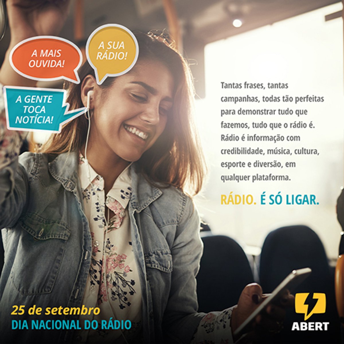 ABERT lança campanha "Rádio. É só ligar!" durante evento em São Paulo