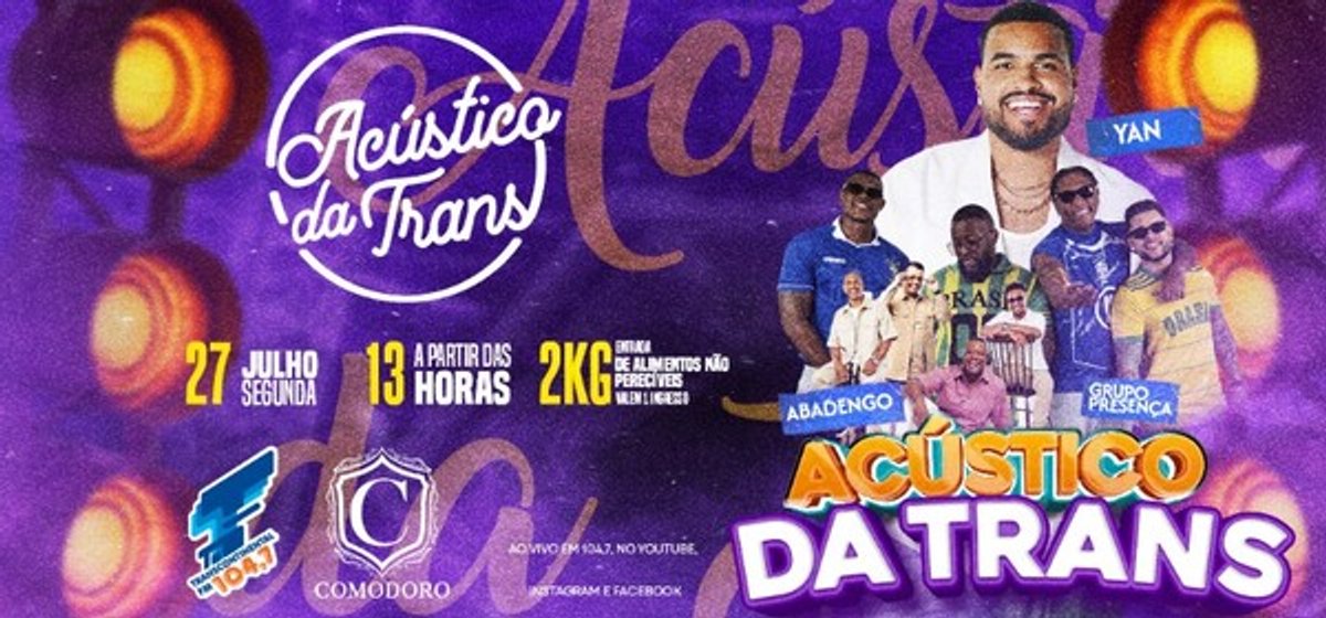 Transcontinental FM intensifica divulgação de nova edição do Acústico da Trans, que terá show de Yan em Guarulhos