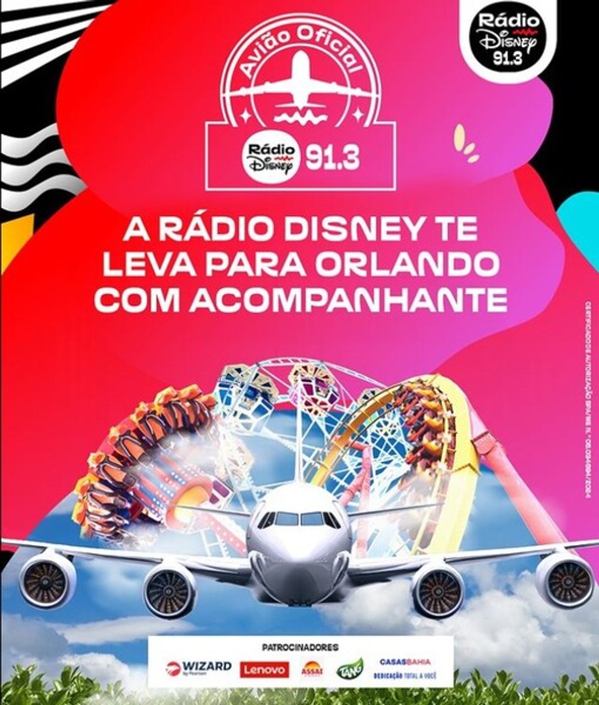 Rádio Disney realiza promoção Avião Rádio Disney e leva ouvinte para a Flórida, nos Estados Unidos