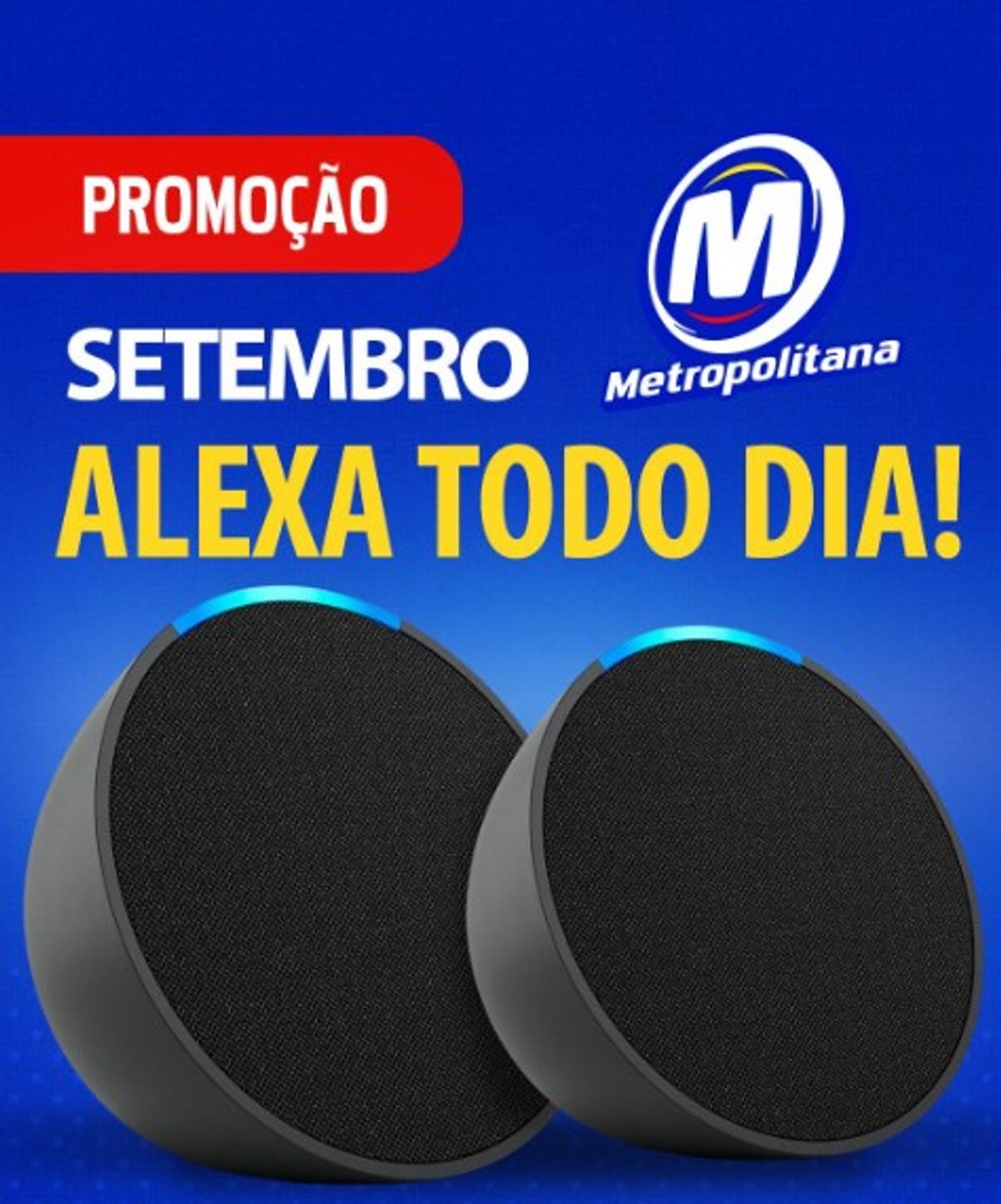 Metropolitana FM realiza promoções com sorteios de Alexa e pacote para festival no Rio de Janeiro