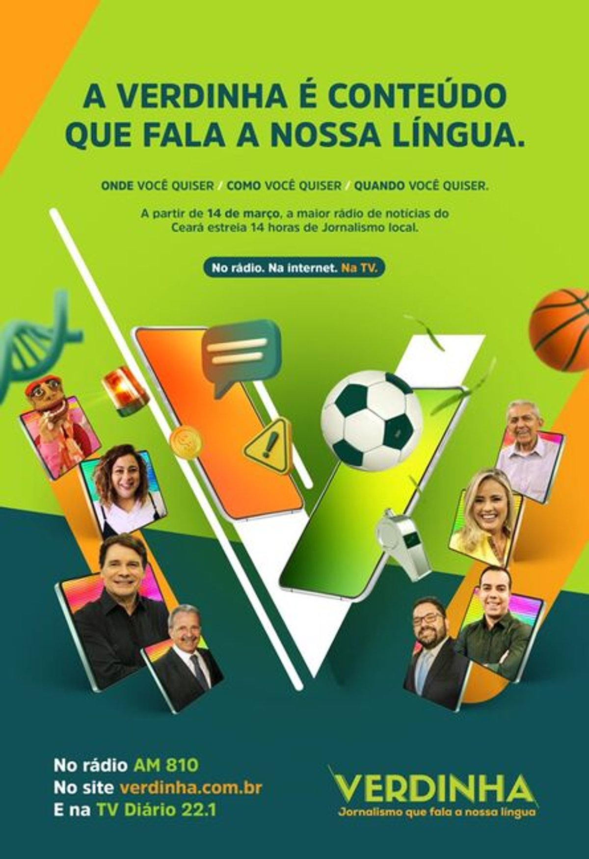 Rádio Verdes Mares já está com transmitindo sua programação por meio da TV Diário em Fortaleza