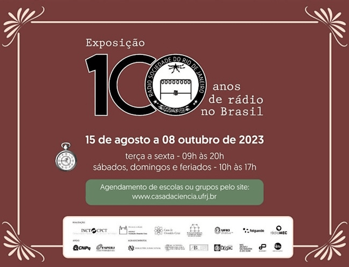 Exposição faz homenagem aos 100 anos de criação da Rádio Sociedade, atual Rádio MEC