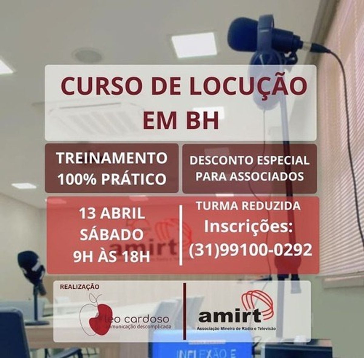Amirt realiza curso de locução em Belo Horizonte (MG)