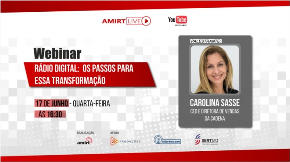 Amirt Live desta quarta-feira discute sobre o rádio digital e os passos para a transformação
