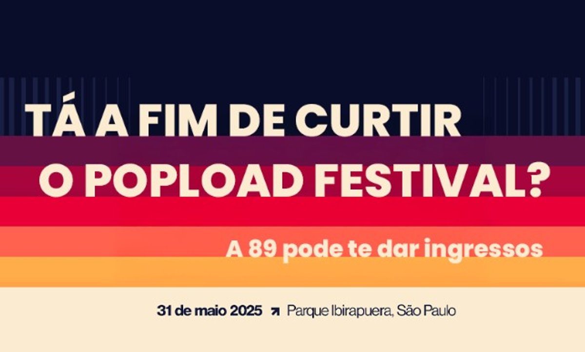 89 FM A Rádio Rock promove ação para levar ouvintes ao Popload Festival 2025