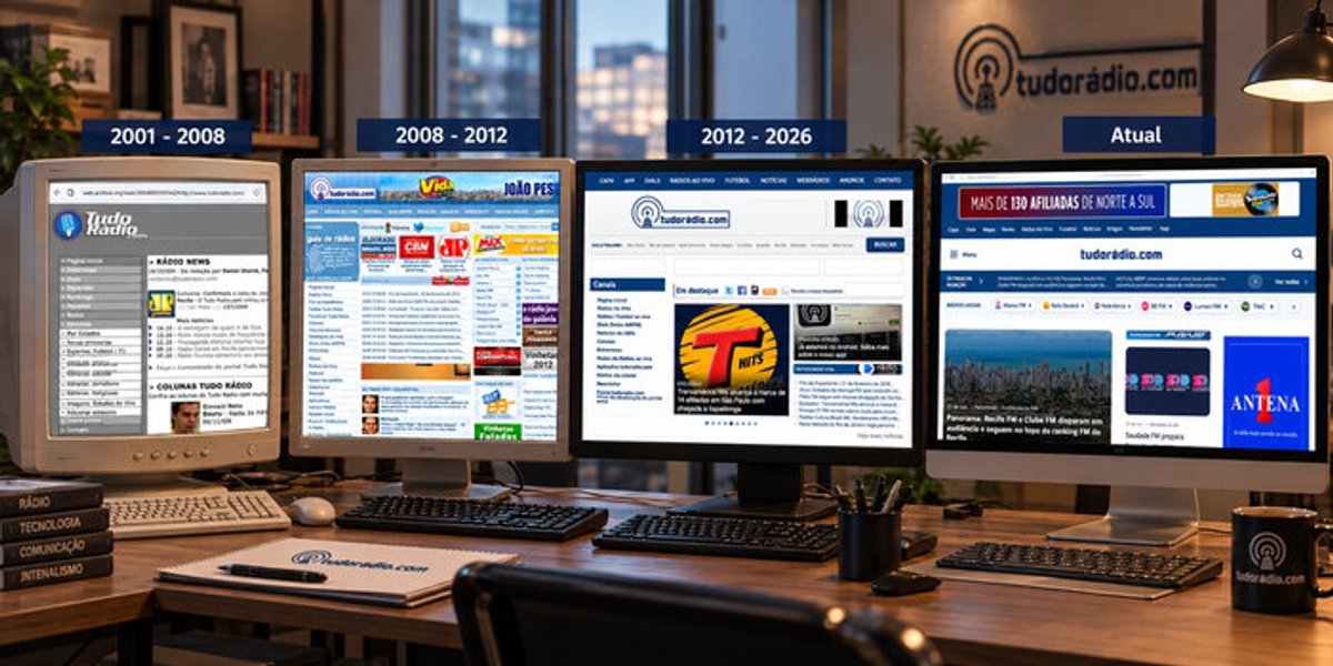 O projeto que deu origem ao tudoradio.com completa 25 anos. E tem muito do rádio nessa história