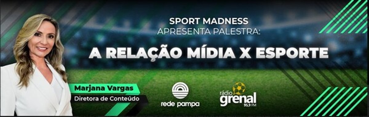 Diretora da Rádio Grenal, Marjana Vargas, ministra palestra no evento Oportunidades de Negócios no Esporte, em Porto Alegre