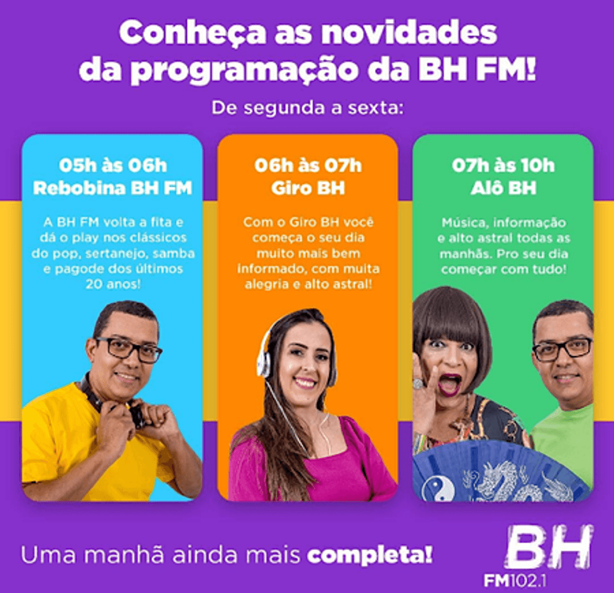 BHFM anuncia mudanças em sua grade matinal. Novidades estreiam na segunda (4)