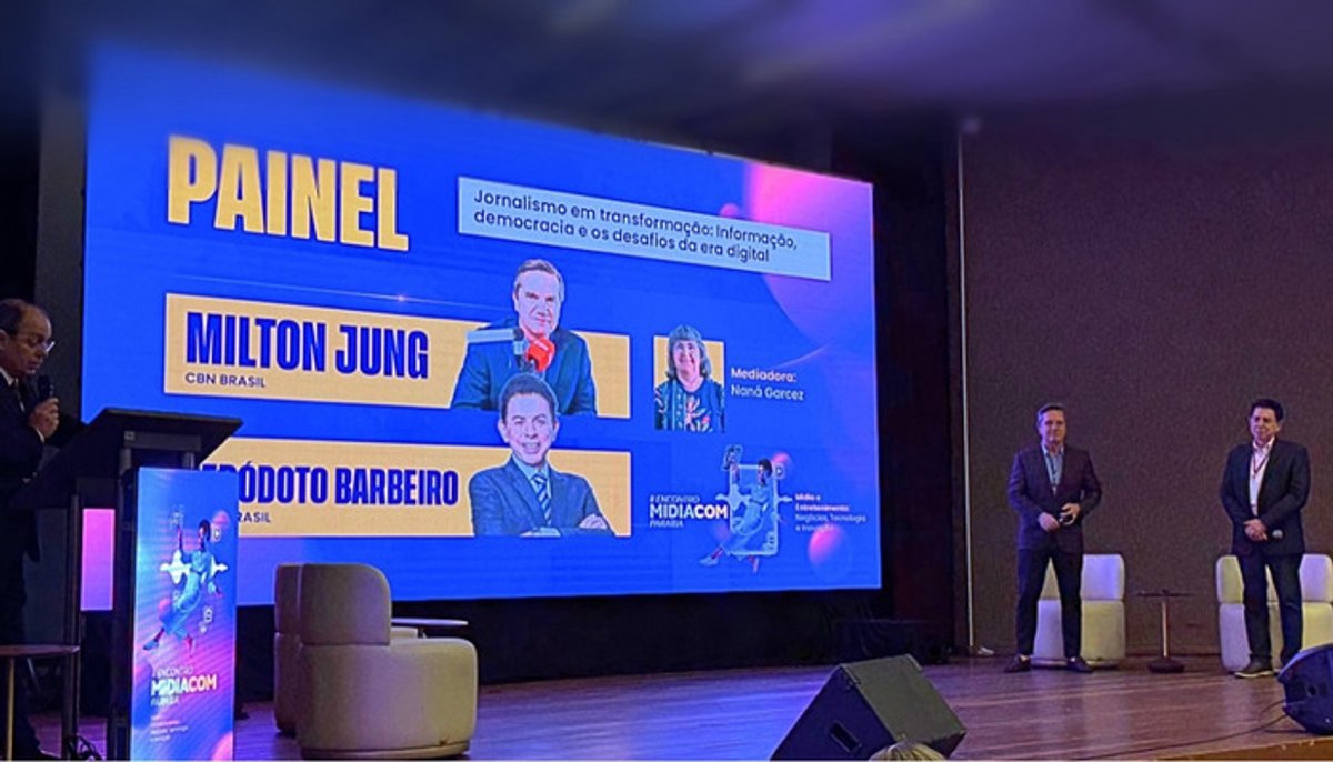 Milton Jung e Heródoto Barbeiro destacam importância da credibilidade e da adaptação do rádio à inteligência artificial durante evento na Paraíba