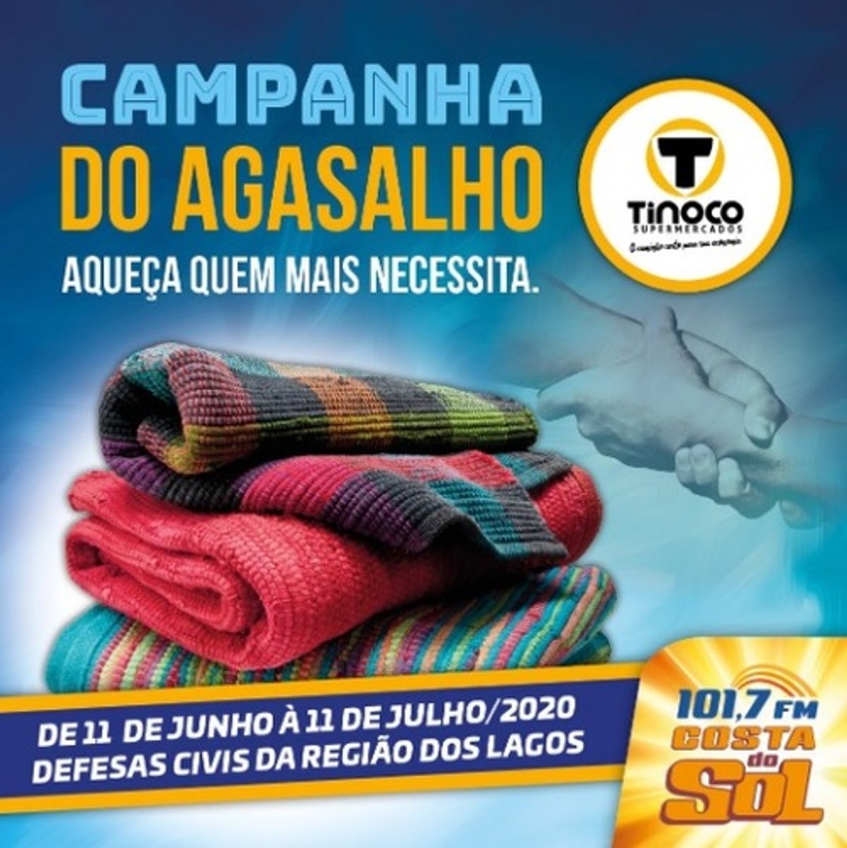 Costa do Sol FM promove campanha do agasalho para contribuir com comunidades carentes