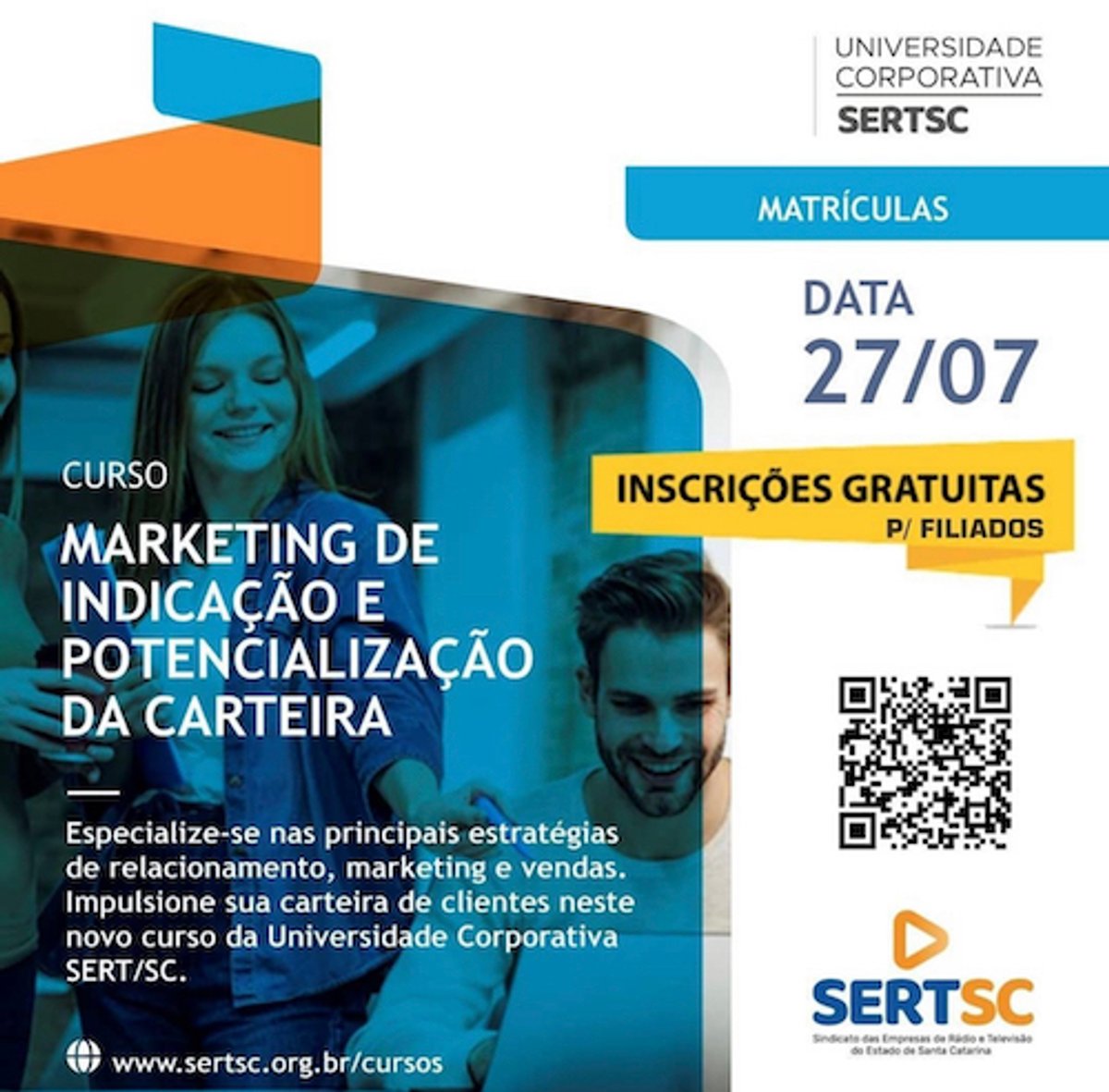 SERT/SC lança curso on-line voltado à radiodifusão sobre marketing de indicação nesta terça-feira (27)