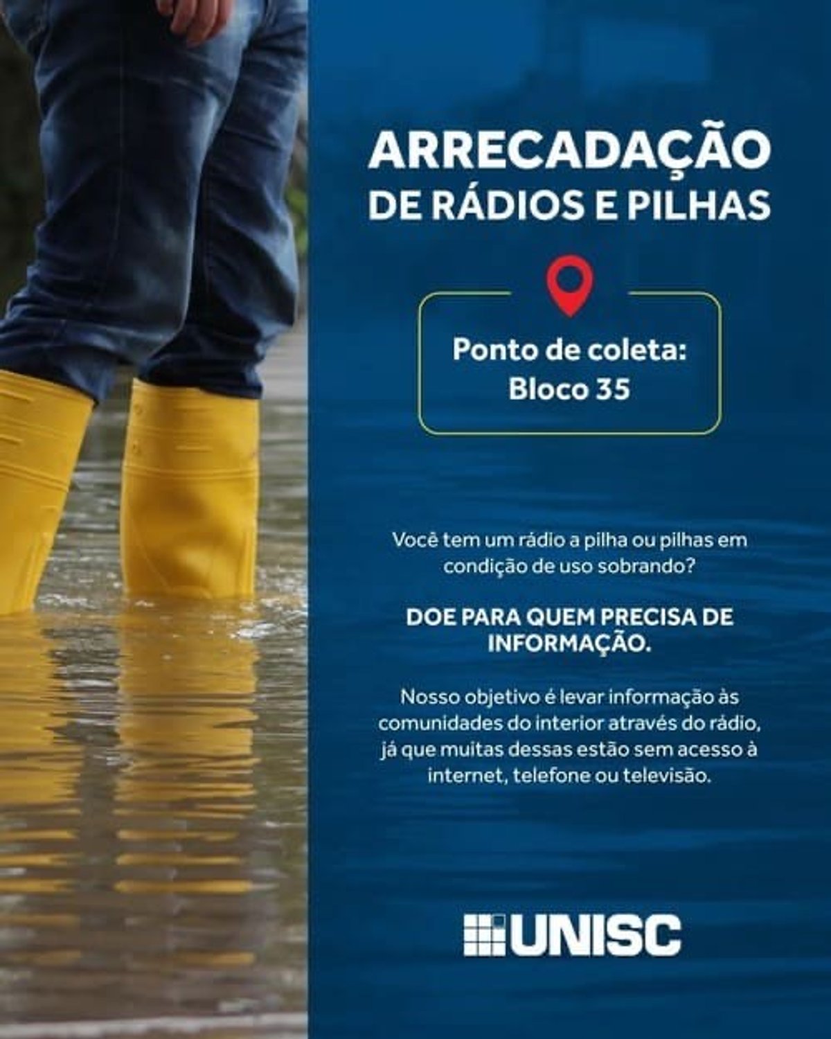 Em busca do acesso à informação, projeto da Unisc visa a arrecadação de rádios e pilhas