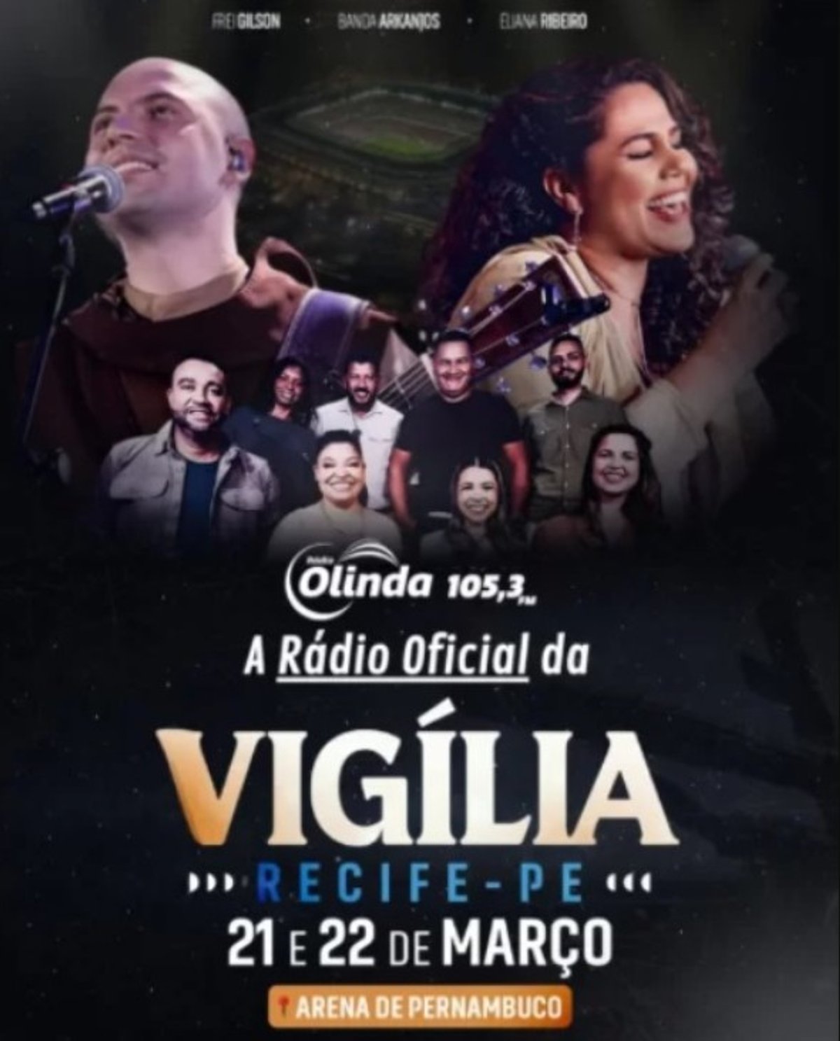 Rádio Olinda FM será a emissora oficial da Vigília Recife 2025 com Frei Gilson