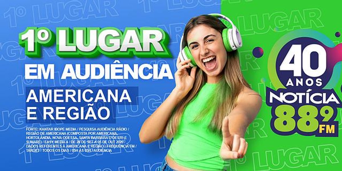 Notícia FM faz campanha para comemorar liderança de audiência na região de Americana e planeja "mega show" para agosto