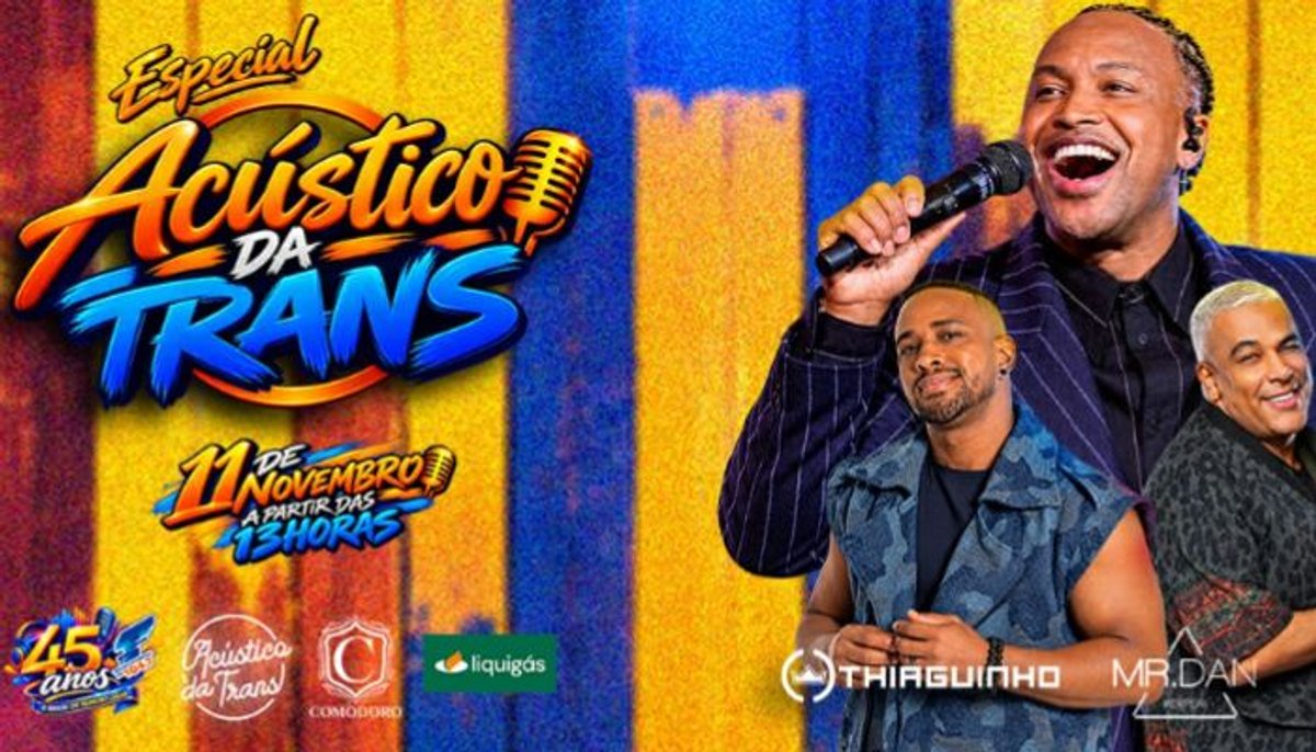 Transcontinental FM promove Acústico da Trans com Thiaguinho e participações de Mr. Dan e Billy SP em Guarulhos (SP)