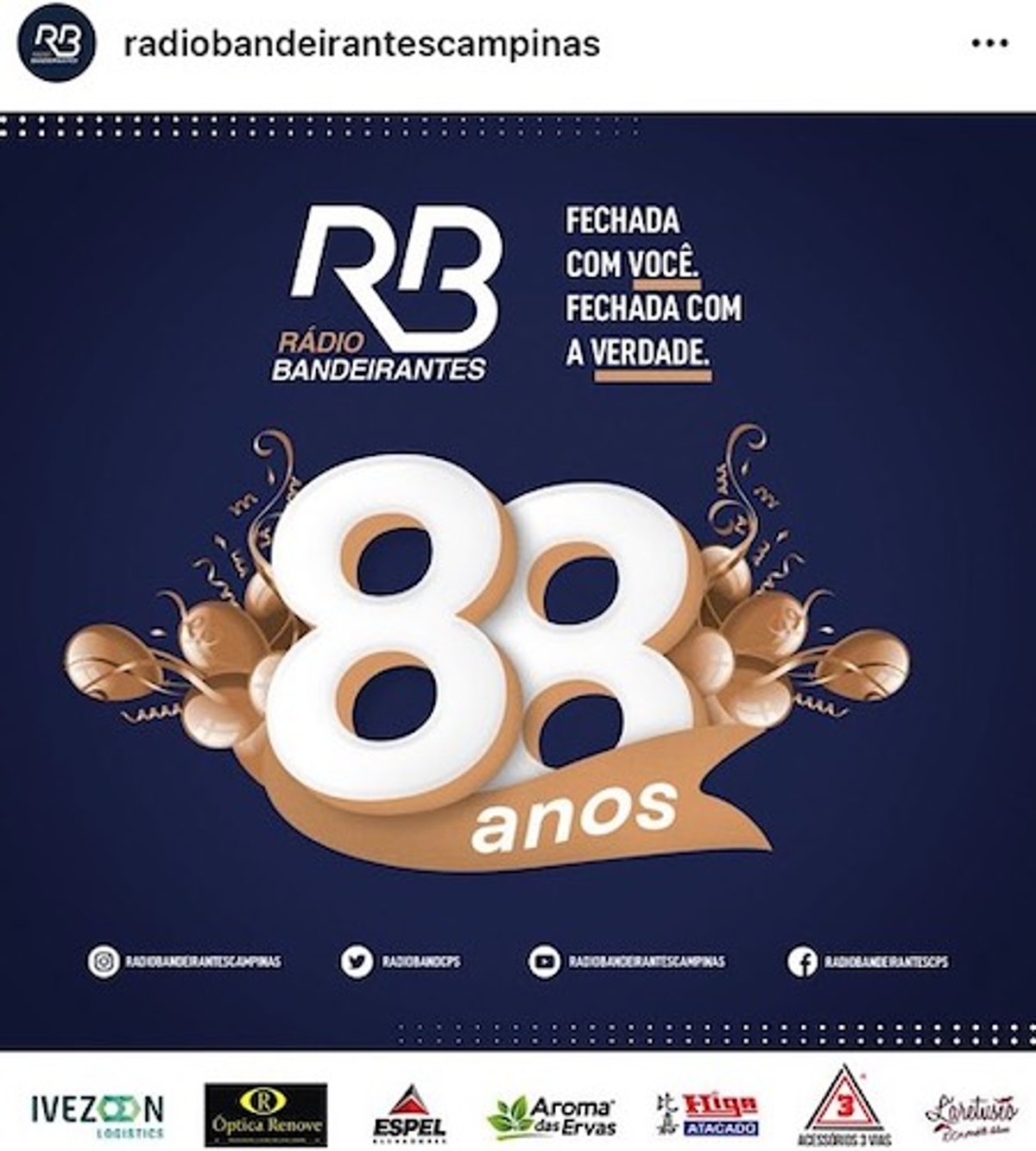 Em comemoração aos 88 anos em Campinas, Rádio Bandeirantes veicula boletins que retratam sua trajetória