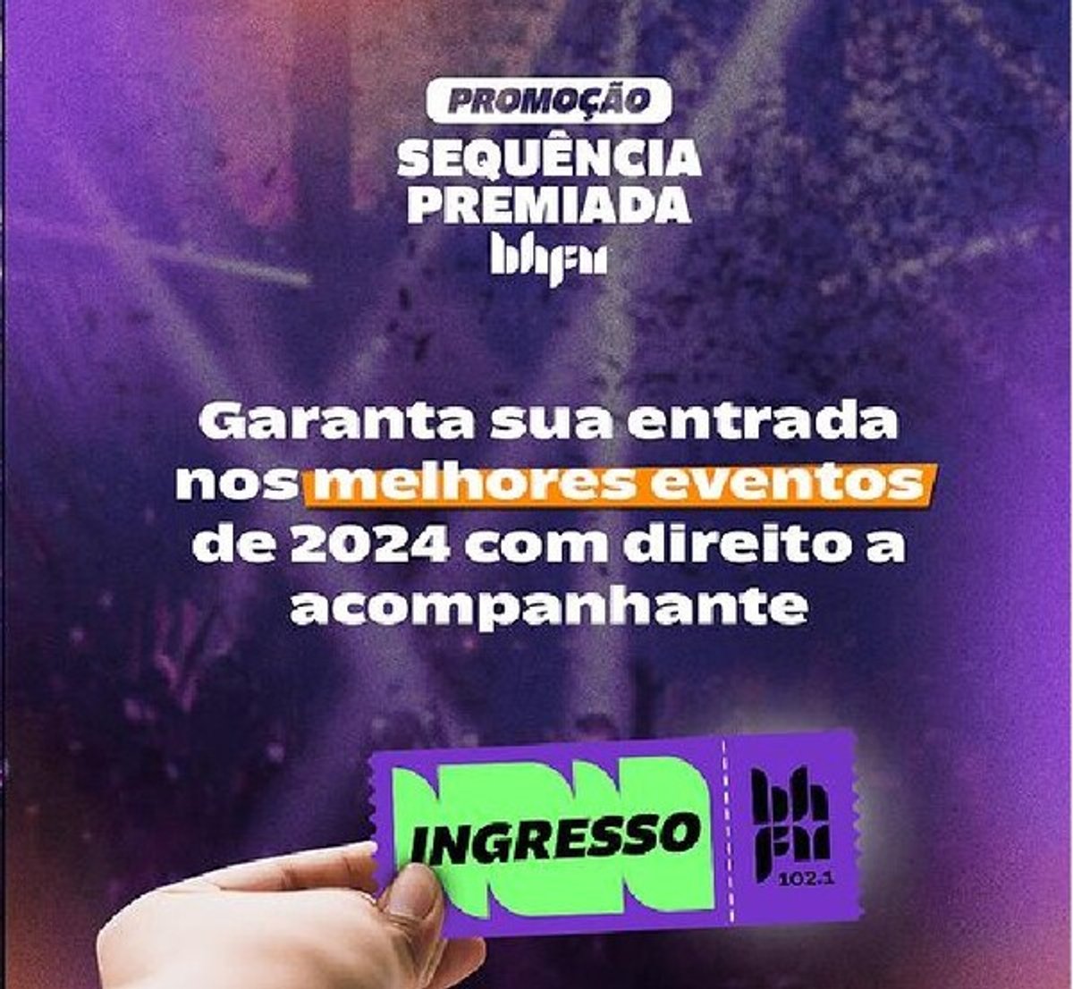 Ação promocional da BH FM leva ouvinte a shows promovidos pela rádio em 2024