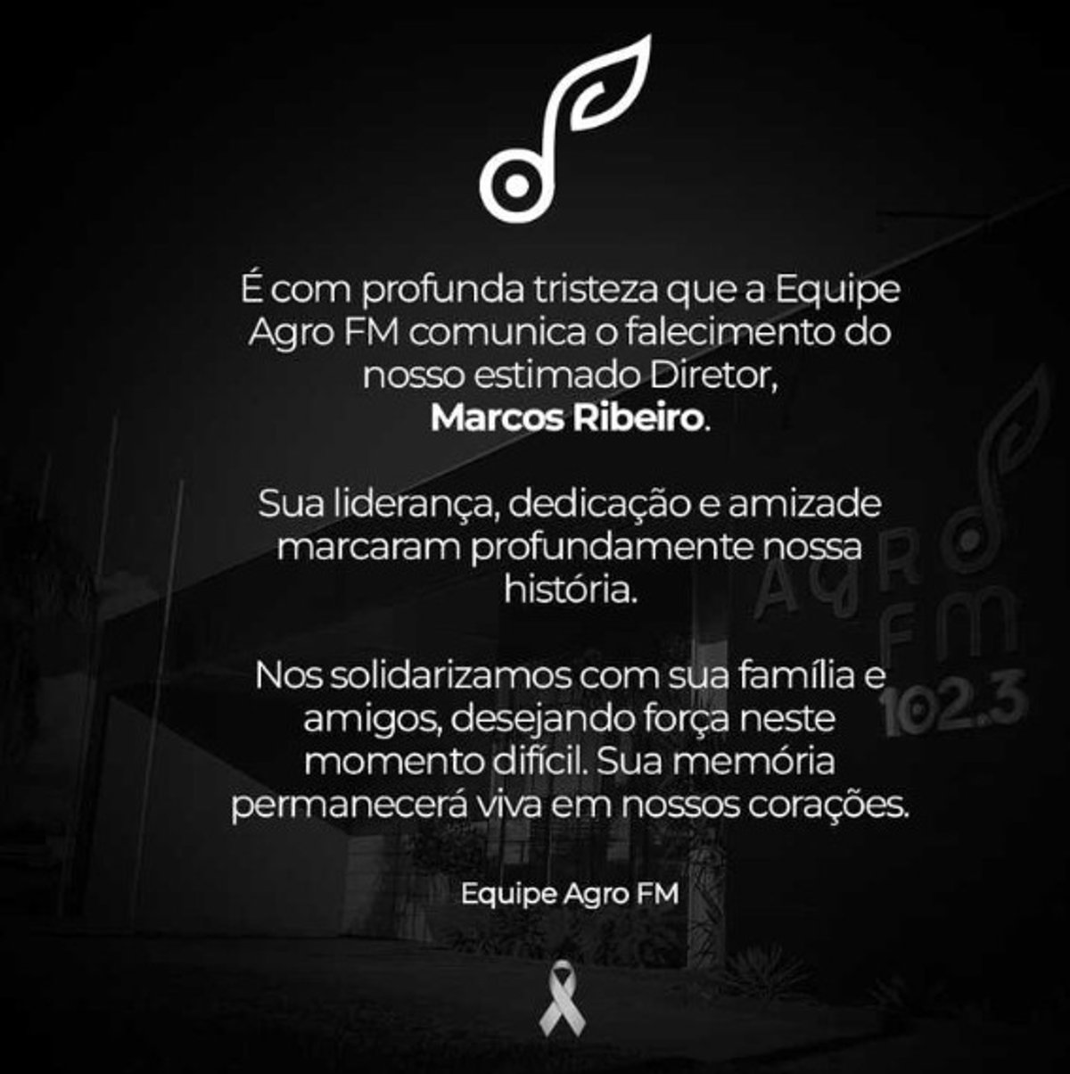 Marcos Ribeiro, sócio-proprietário da Agro FM, morre em acidente automobilístico em Sorriso (MT)