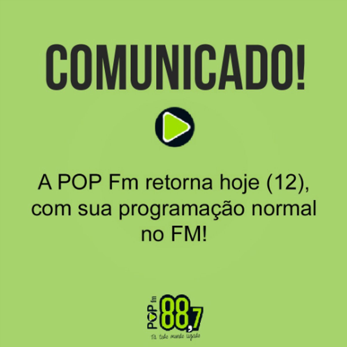 Pop 88 FM retoma transmissão normal após incêndio no seu transmissor na região de São Carlos