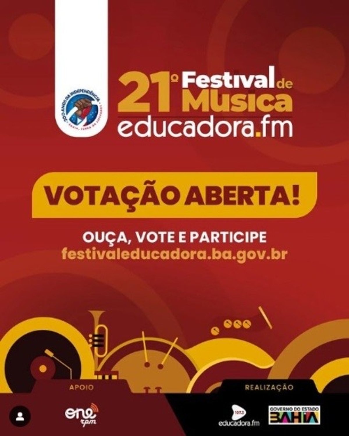 Rádio Educadora FM divulga 50 canções finalistas do seu 21º Festival de Música