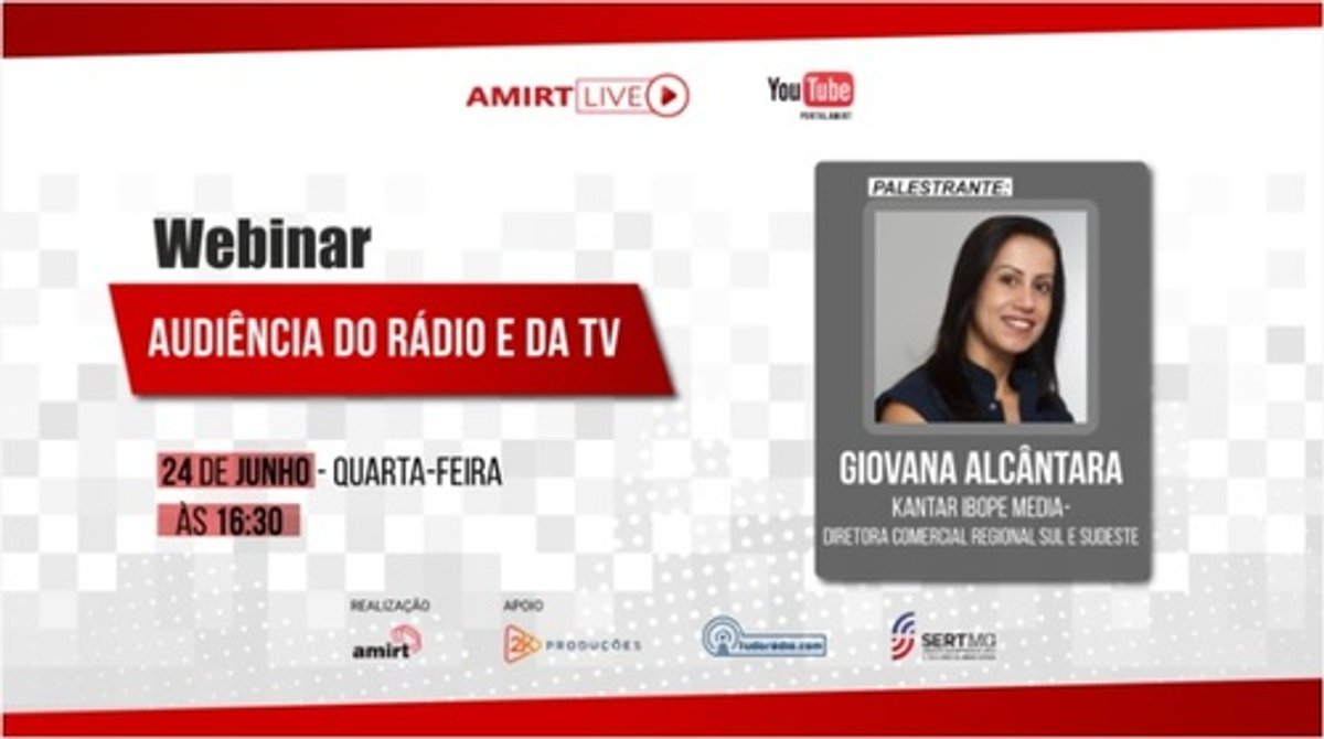 "Amirt Live" desta quarta-feira contará com a executiva da Kantar IBOPE Media para trazer debate sobre a audiência no meio