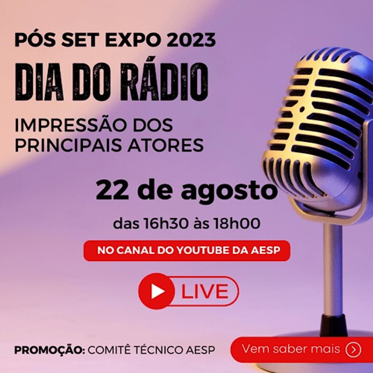 AESP realiza evento online para abordar destaques do Dia do Rádio no SET Expo 2023