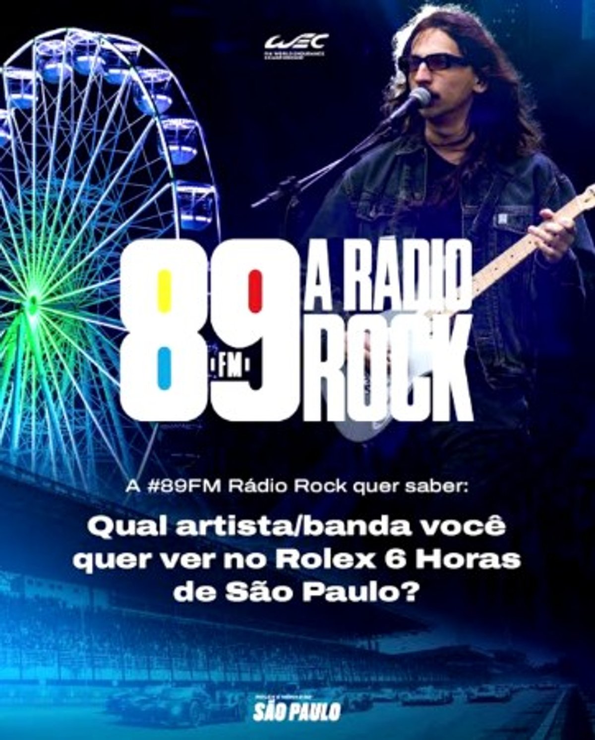 89 FM A Rádio Rock fecha parceria para promover a Rolex 6 Horas de São Paulo 2025